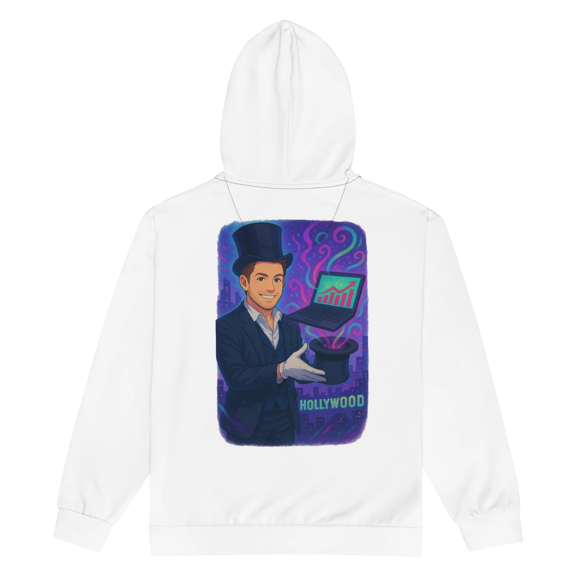 "It’s Not Magic" Zip Hoodie – Anime Edition (White) product image (2)