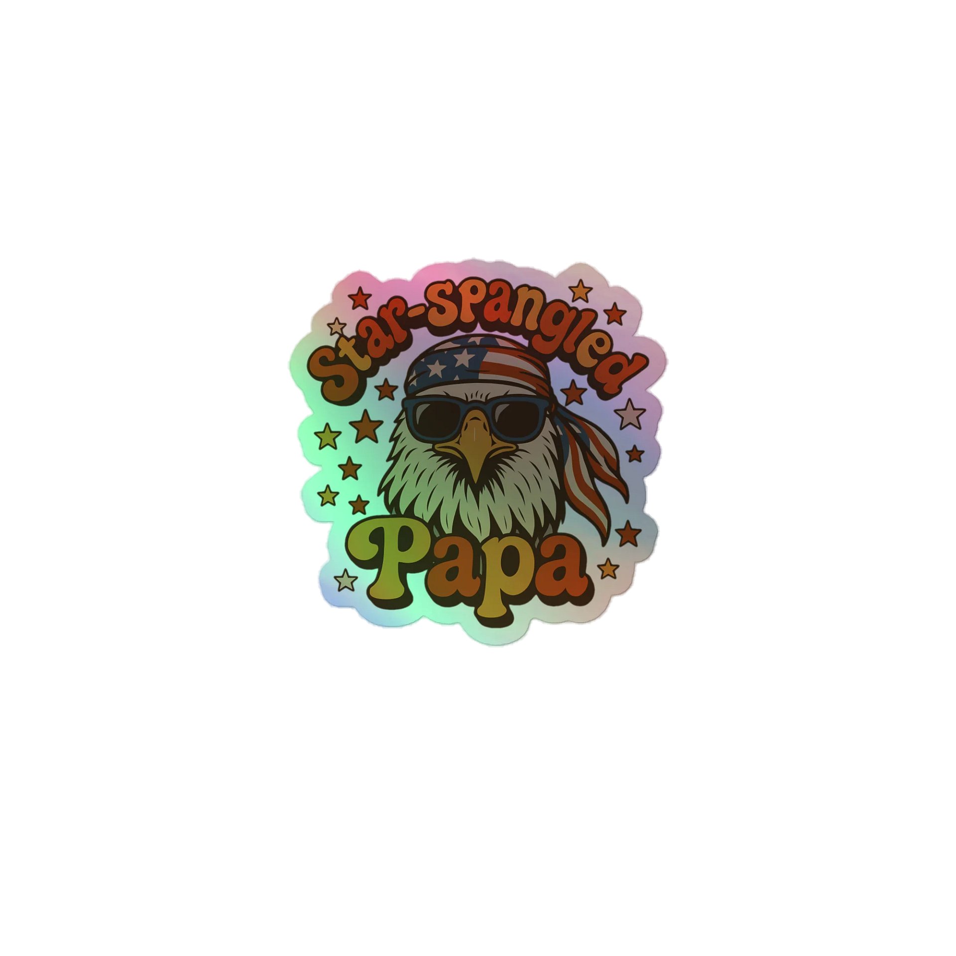 Star-Spangled Papa Eagle Sticker Set product image (1)