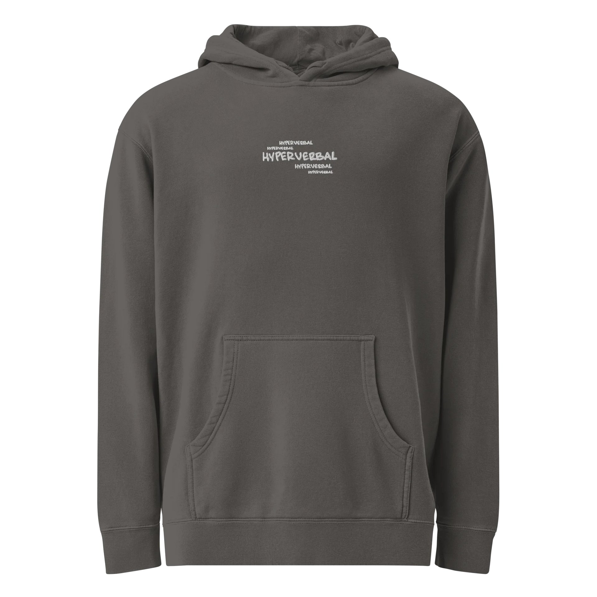 HYPERVERBAL bubble (white) pigment dyed hoodie product image (1)