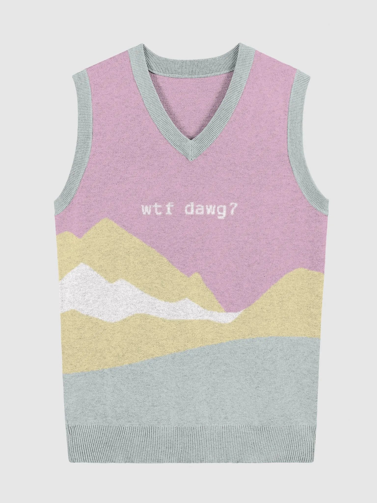 wtf dawg? sweater vest (sfw version) product image (1)