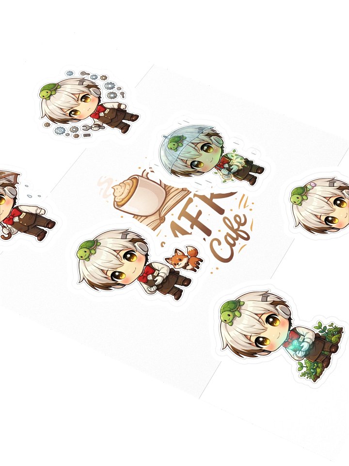 AFK Cafe | Carl the Concierge Sticker Sheet 🐢☕ product image (2)