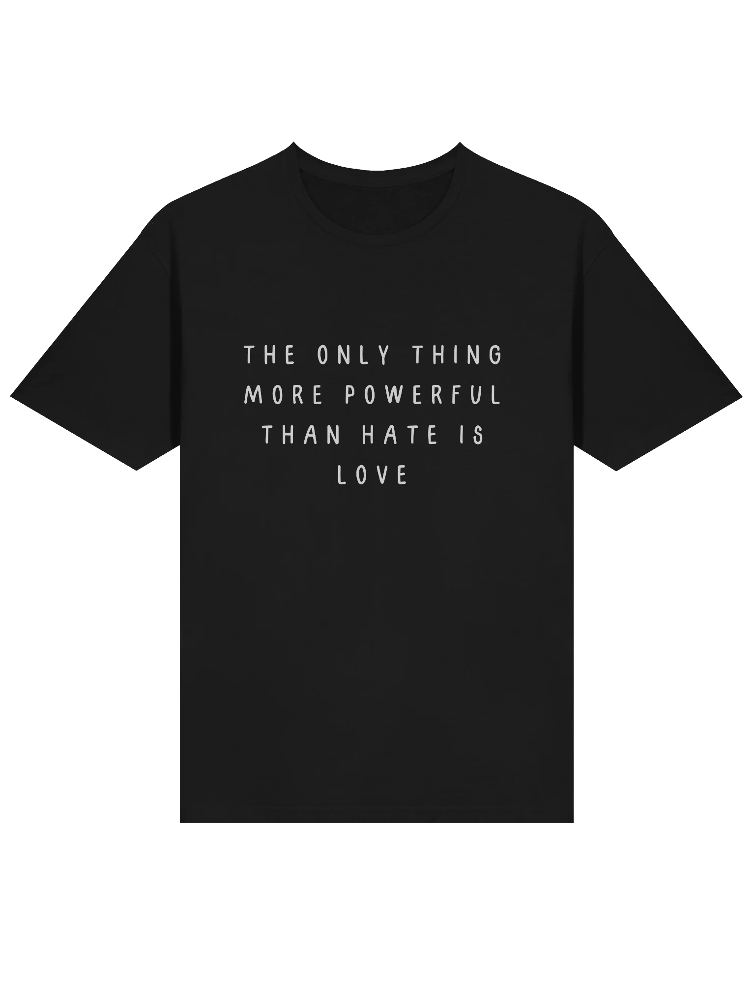 The only thing more powerful than hate is love Gildan soft style t-shirt product image (2)