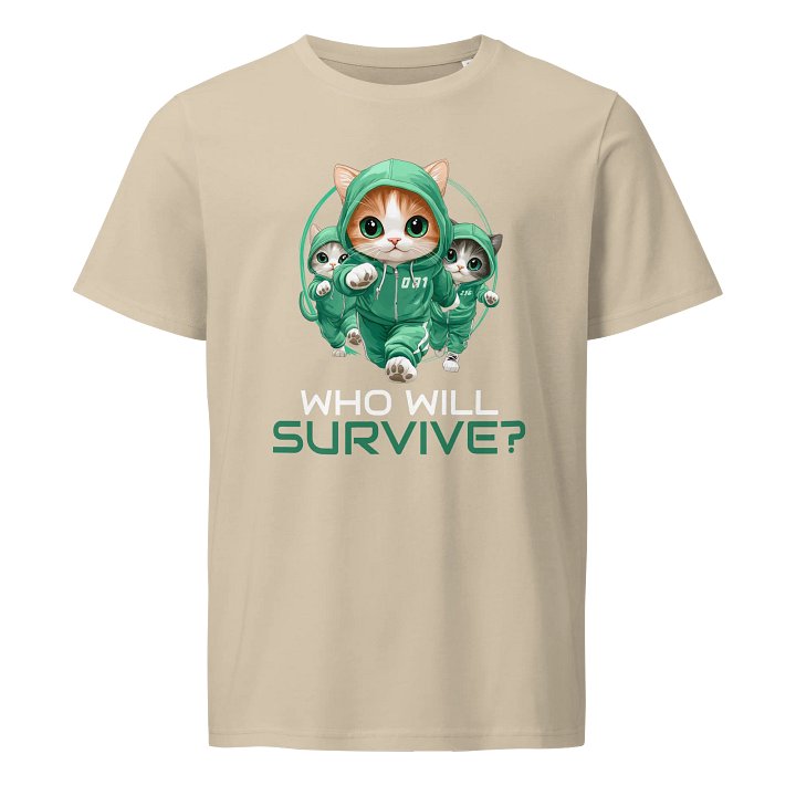 Green Tracksuit Kawaii Cat Korean Squid Player Game 001 456 067 Red Light Green Light Game T-Shirt product image (1)