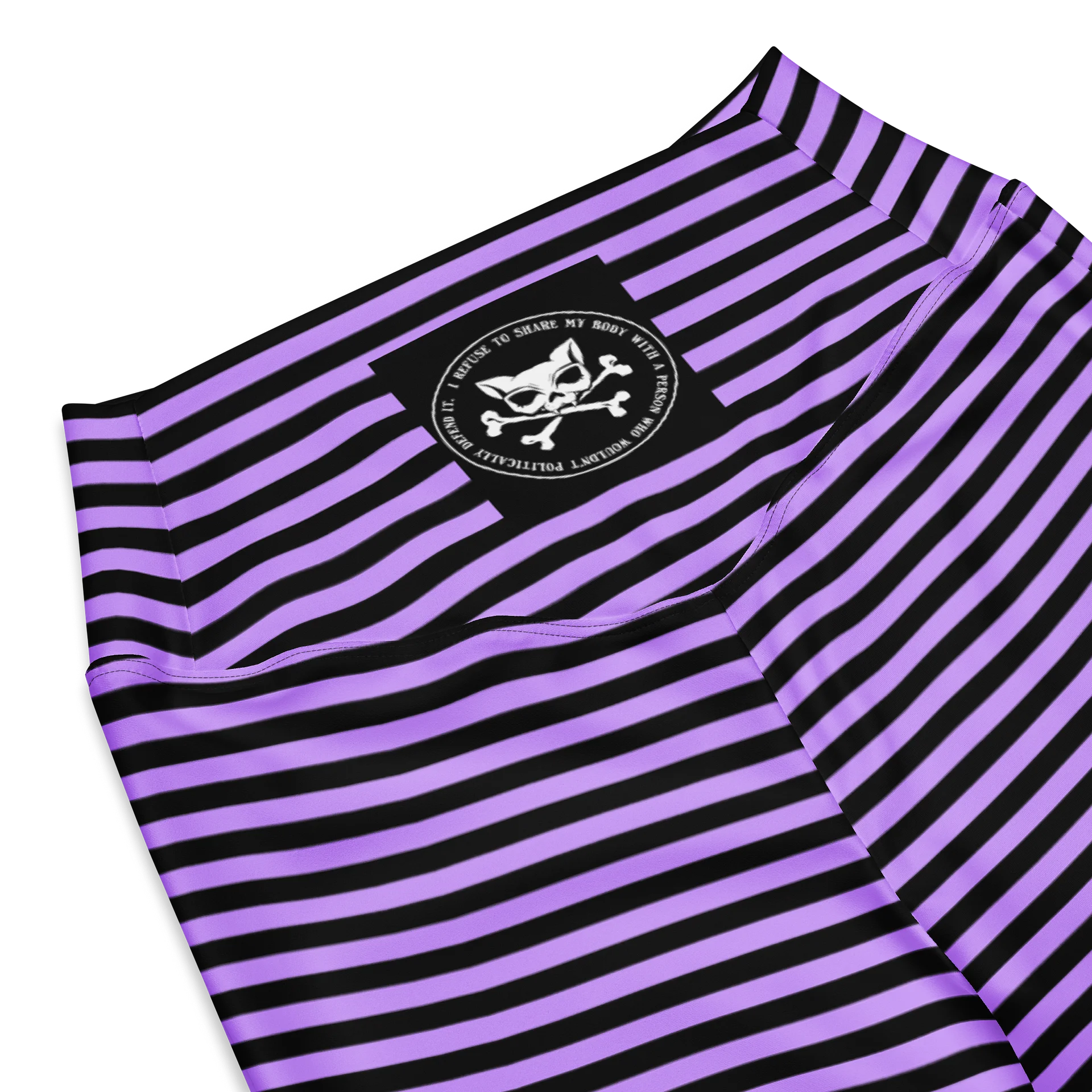 Purple and Blaque Stripped Kat Skull Flares product image (8)