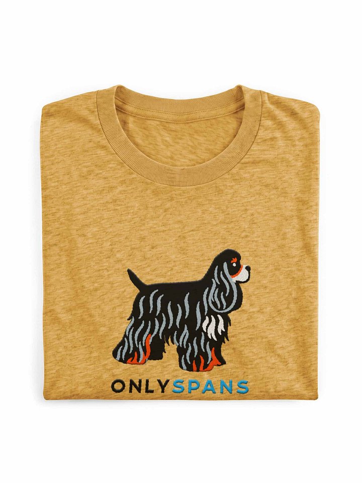 Only Spans T-Shirt(Embroidered) of an American Cocker Spaniel(Tricolor) product image (1)