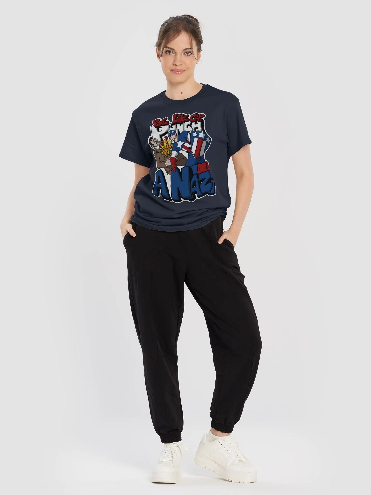 Be Like Cap - Punch a Nazi - Tshirt product image (4)