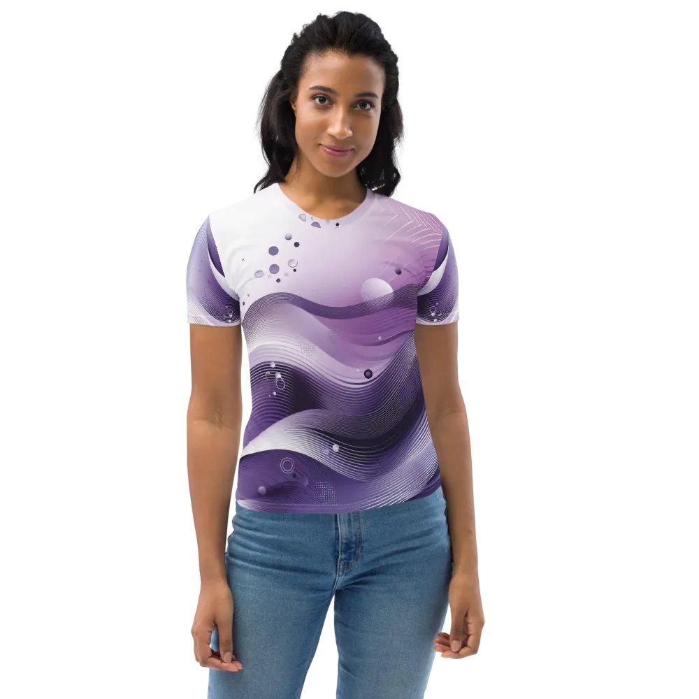 Women's Full-Print-3 Violet Glitch Tee product image (3)