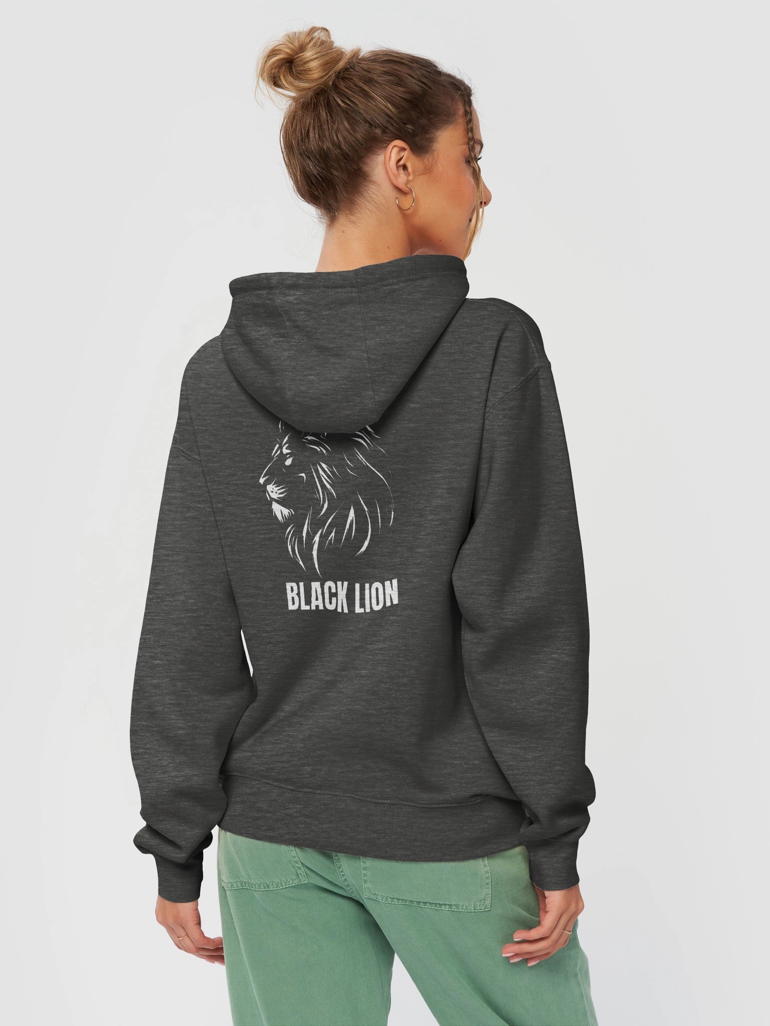 Black Lion Head Pullover Hoodie product image (16)