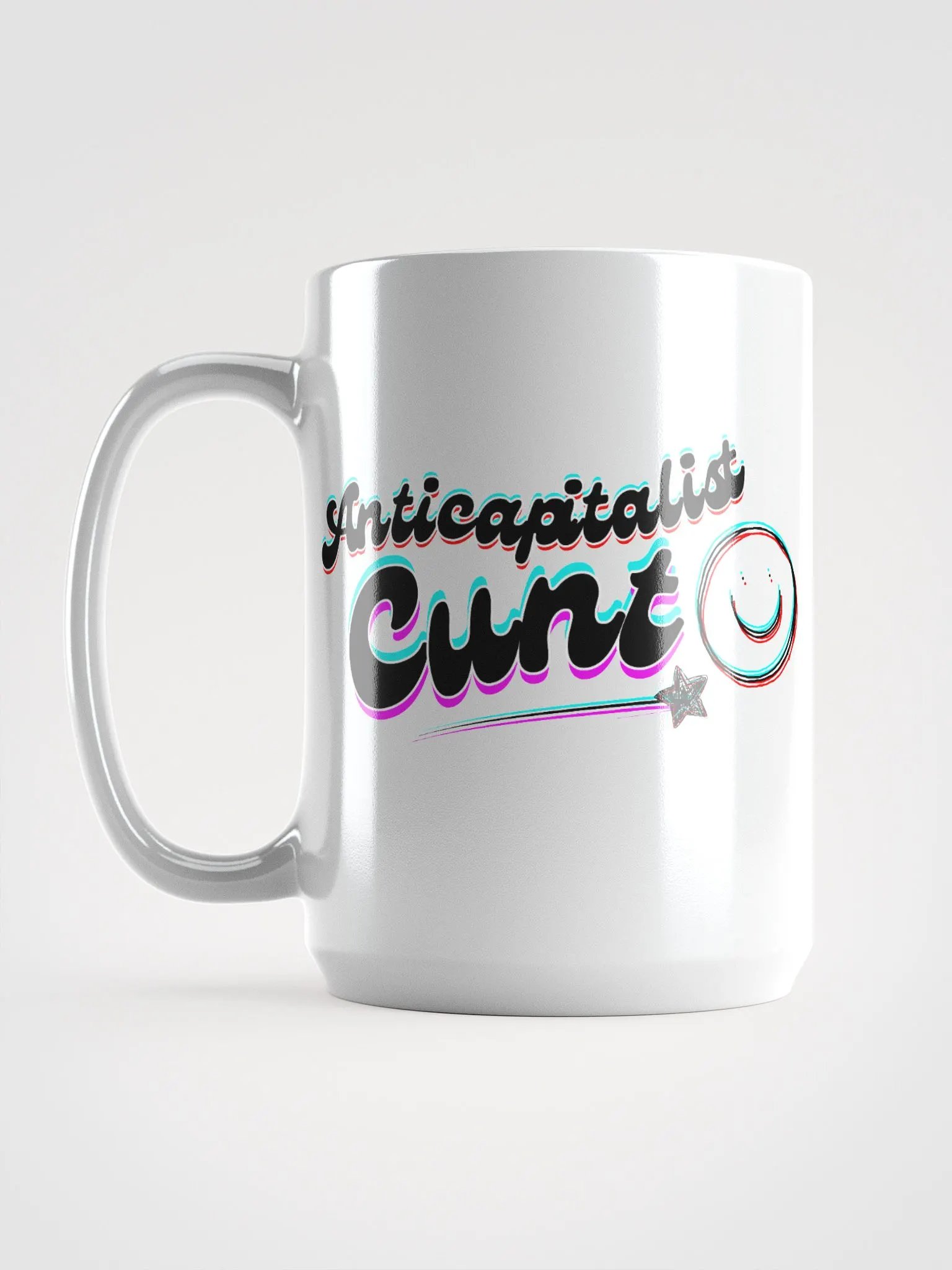 ANTICAPITALIST C*NT white glossy mug product image (4)