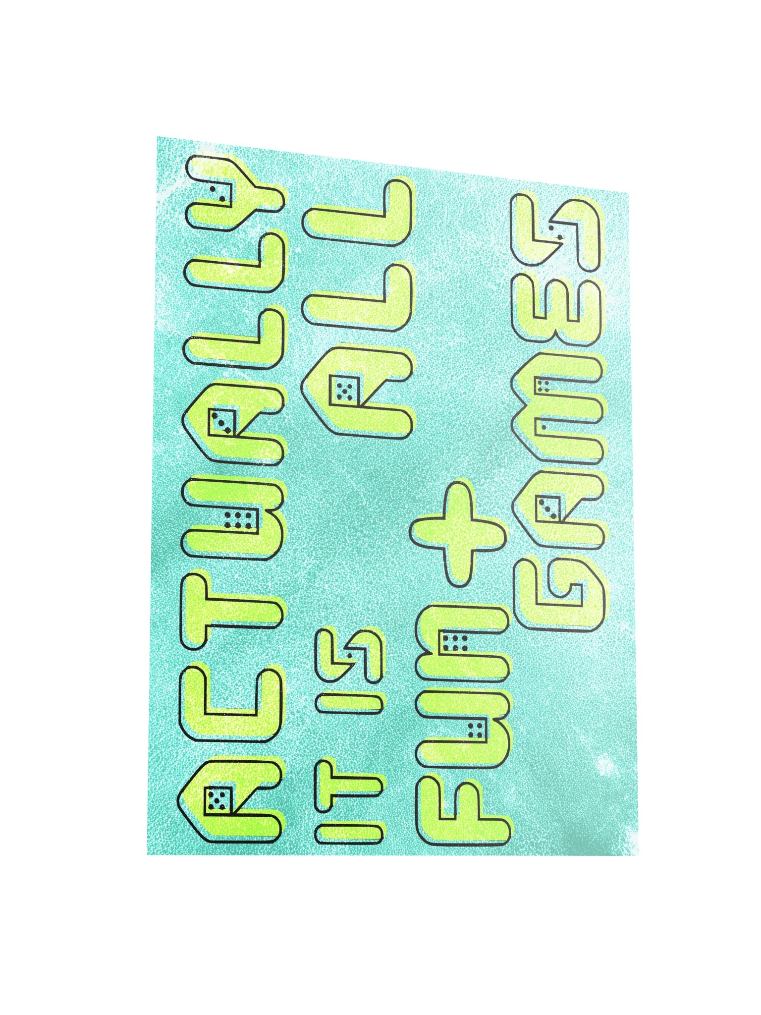 Neon Glitch Risograph Board Game Room Poster - UNFRAMED product image (3)