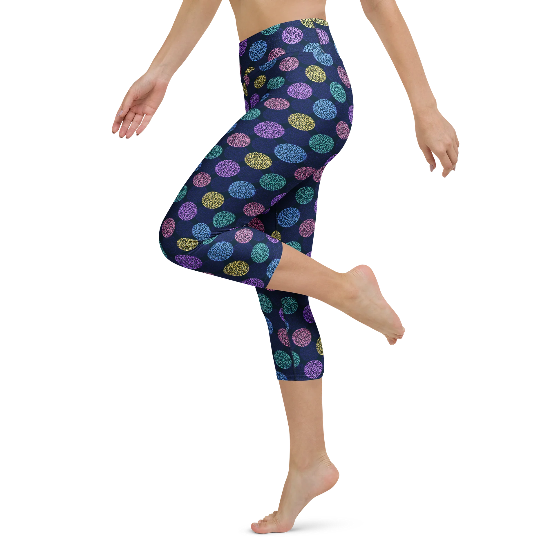 Colorful Leopard Print Yoga Capri Leggings product image (5)