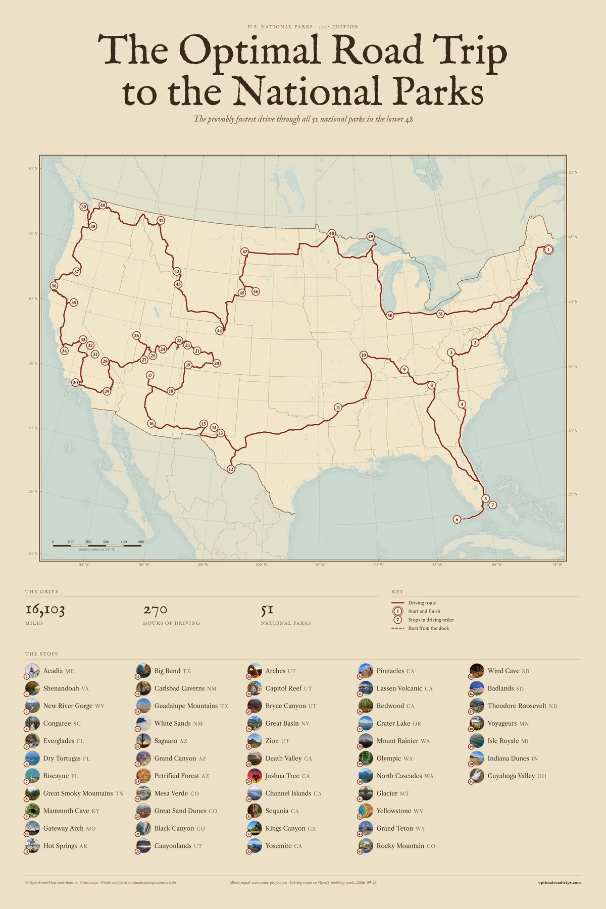 U.S. National Parks road trip (2026), Atlas, printable poster download product image (2)