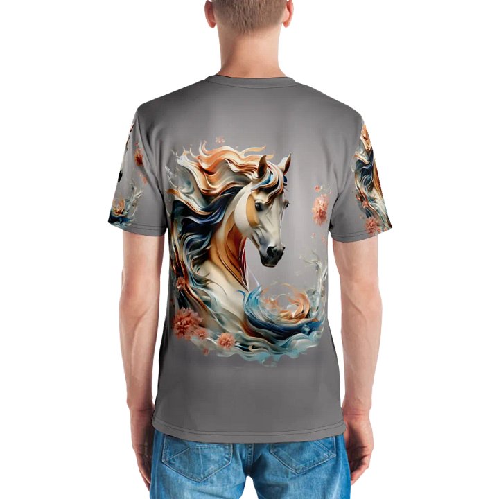 Circle Floral Horse T shirt product image (2)