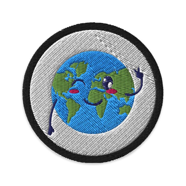 Smiling Earth Embroidered Patch product image (1)