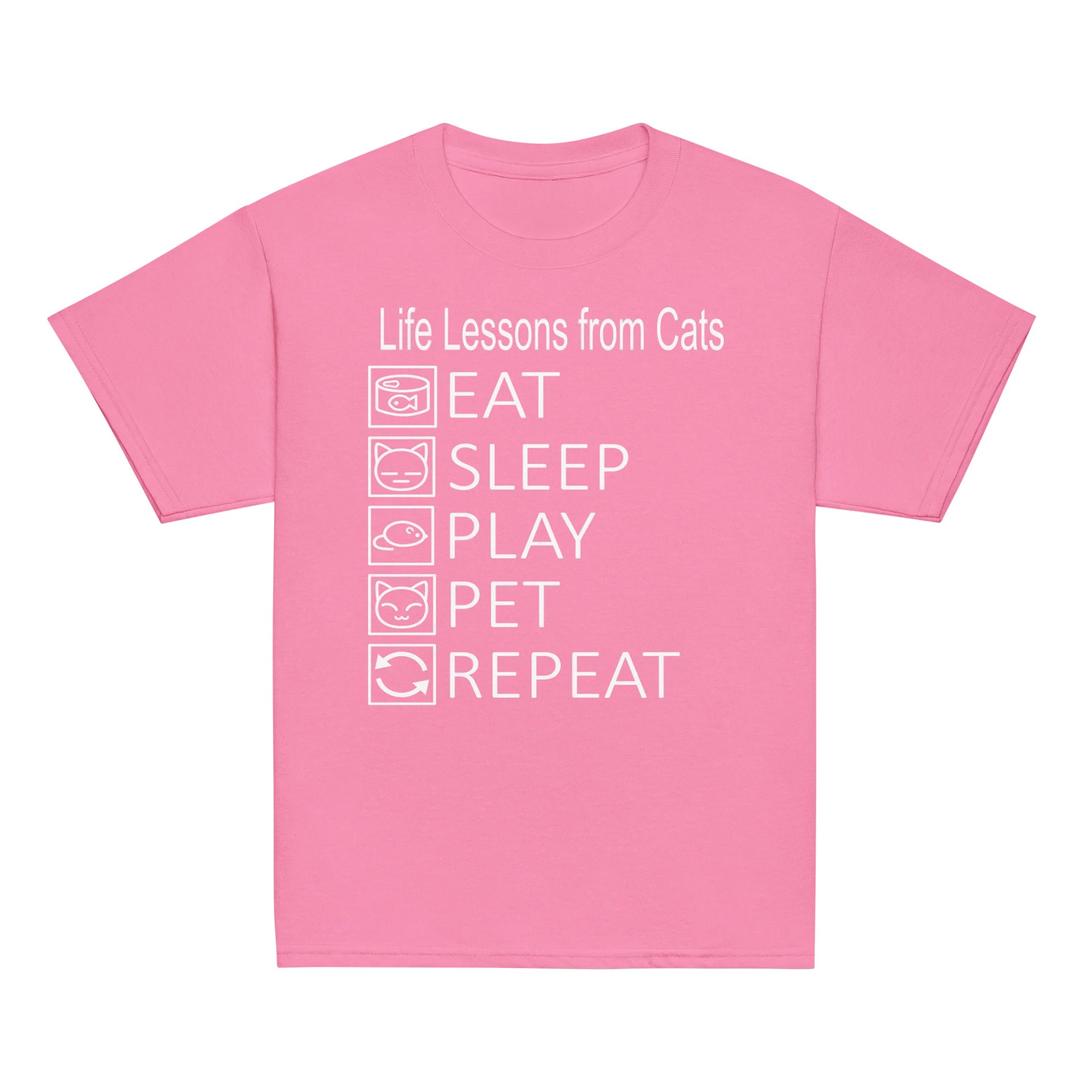 Life Lessons from Cats - Unisex Youth Heavyweight T-shirt product image (2)