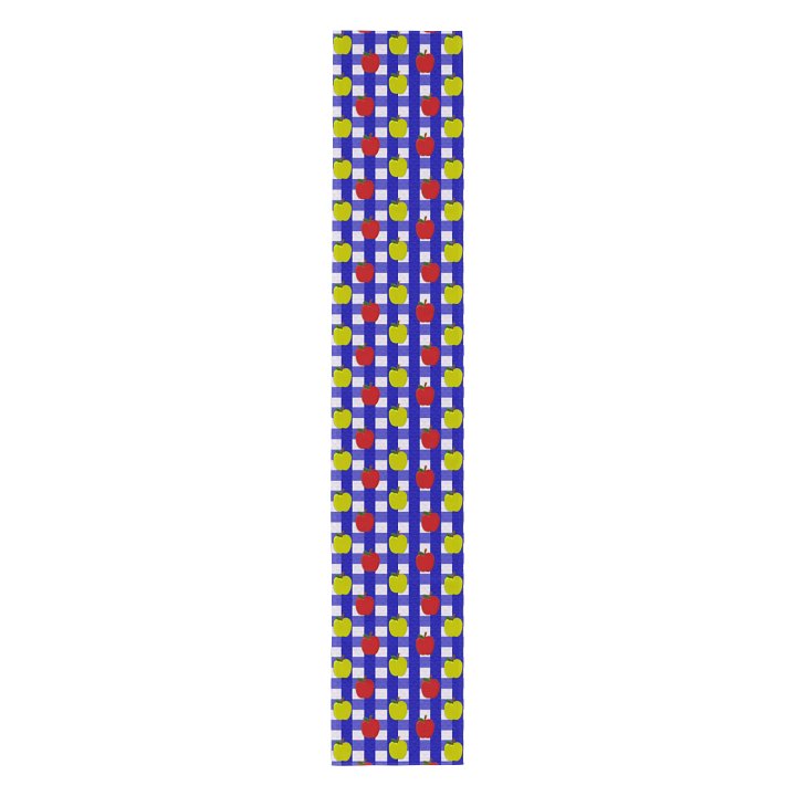 Apple Gingham Pattern in Blue Table Runner product image (2)