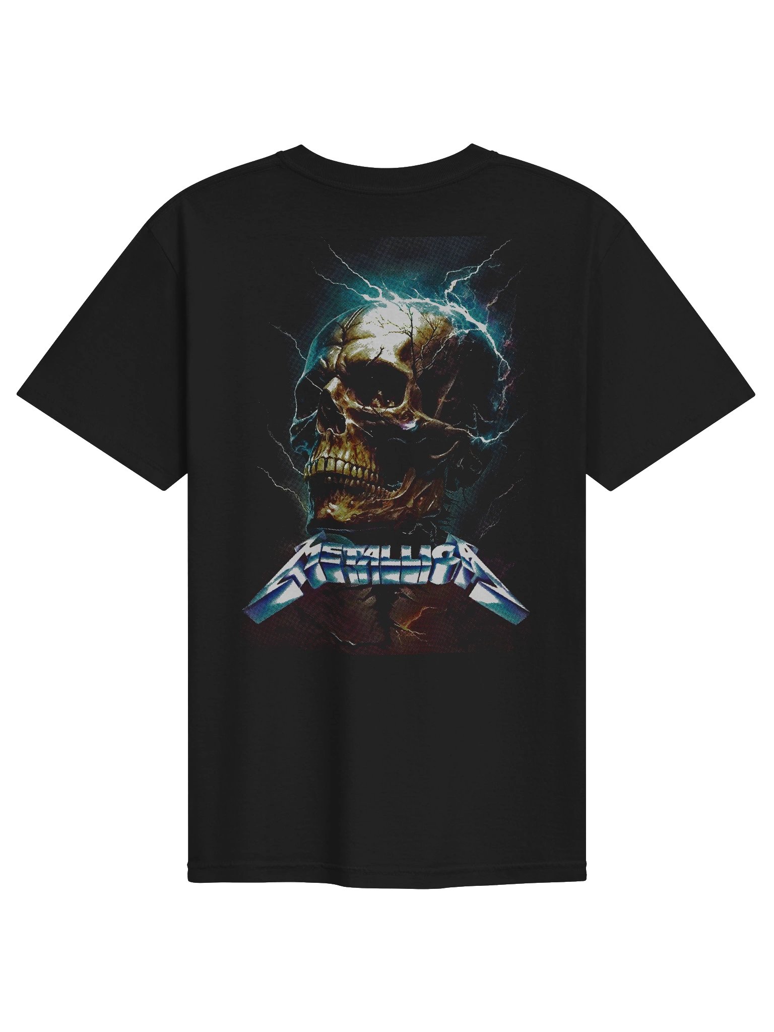 Metallica Lightning Skull Graphic T-Shirt | Comfort Colors 1717 Relaxed Fit product image (2)