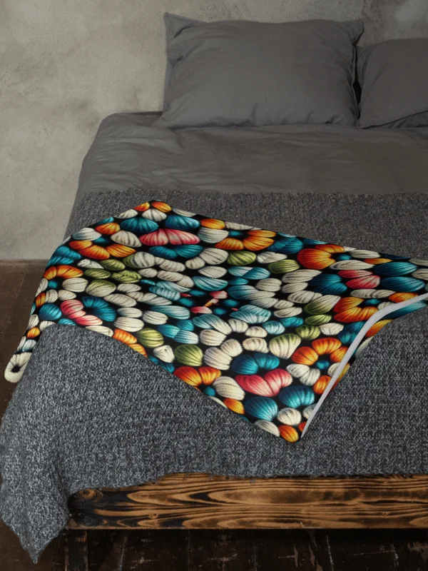 "Blue Kaleidoscope Comfort Throw Blanket" product image (4)