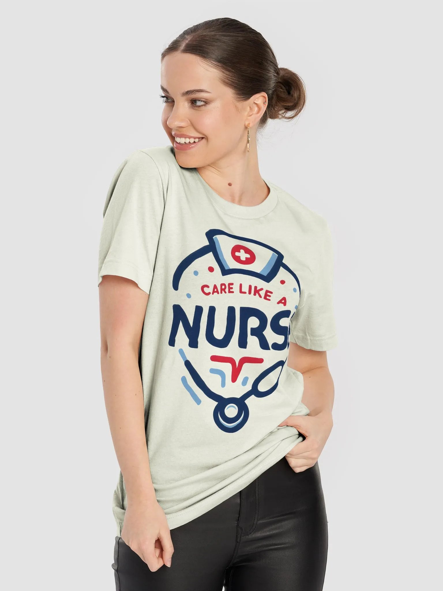 Nurse's Care Graphic T-Shirt product image (81)