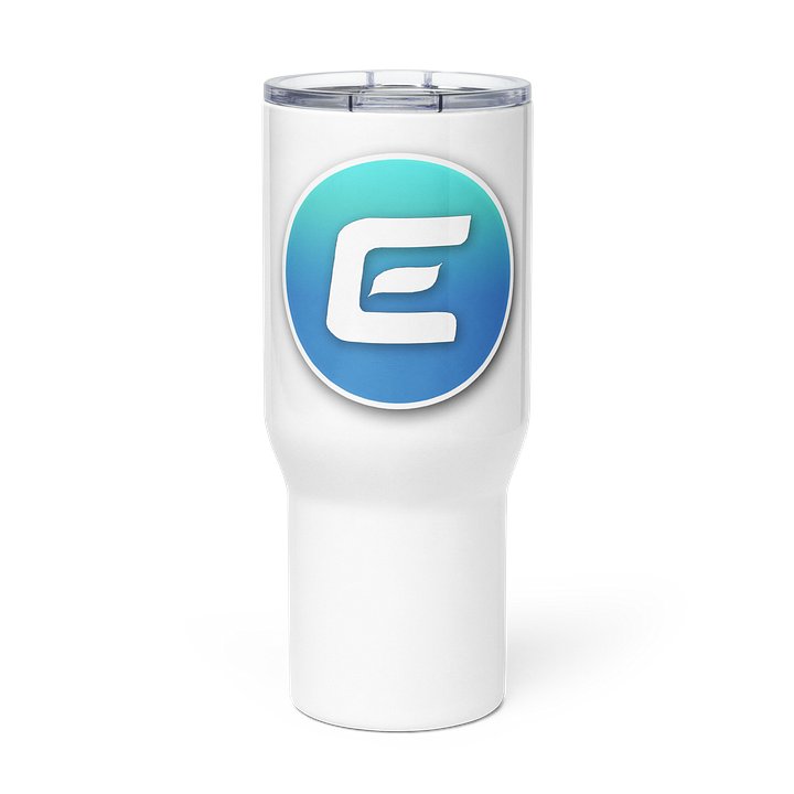 Ethanator Teal Gradient Leaf Logo Travel Mug (With Handle) product image (3)