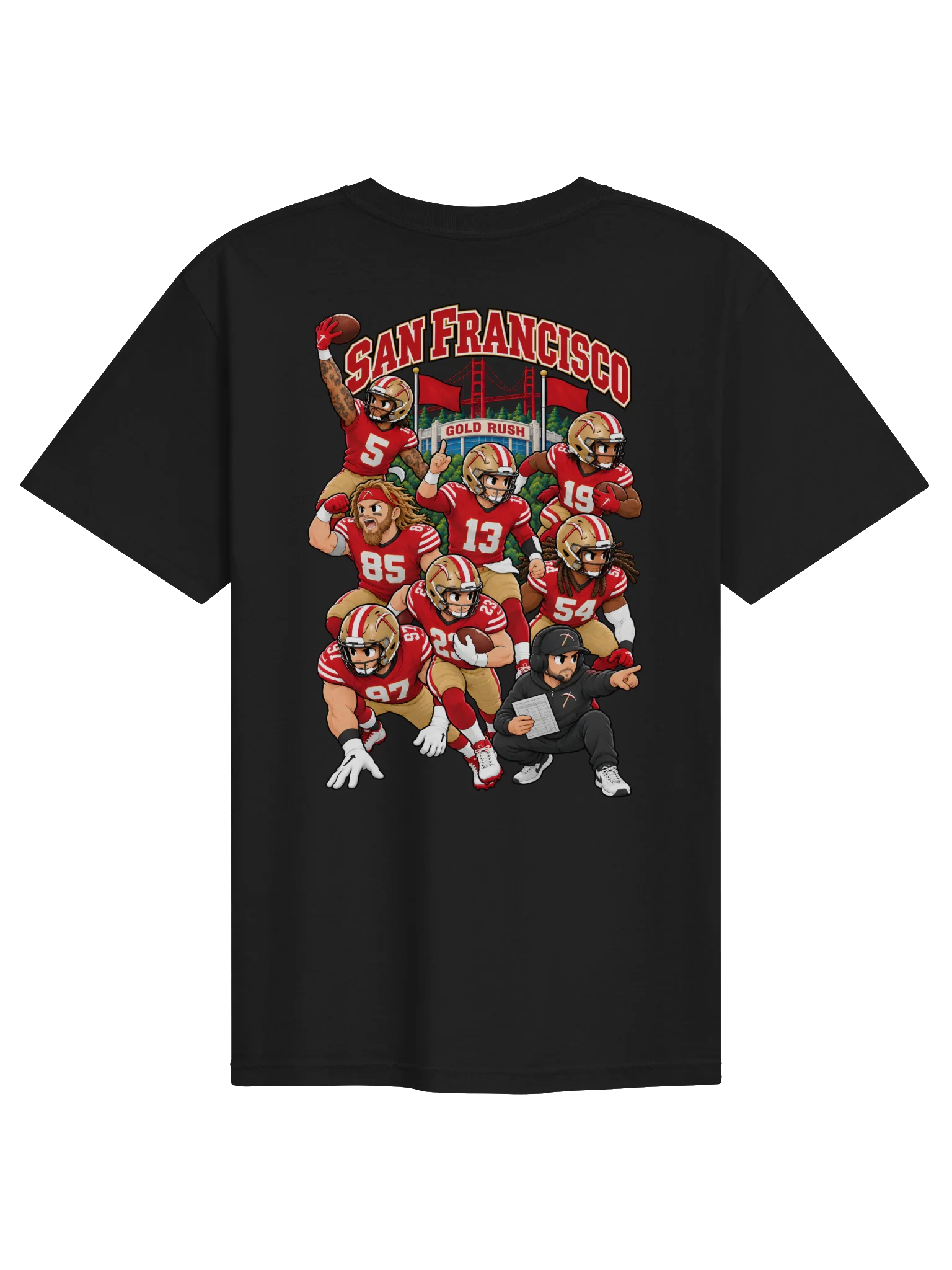 San Francisco Football 2026 Animated Player Back Print T-Shirt product image (2)
