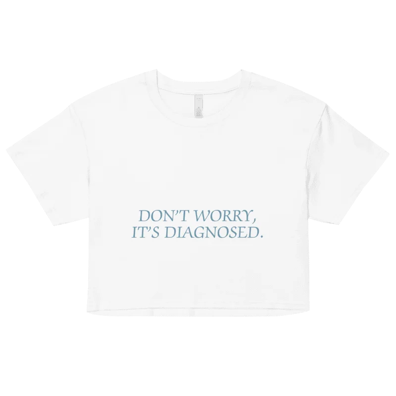 DW, IT'S DIAGNOSED (#709AAF) printed cotton crop top product image (24)