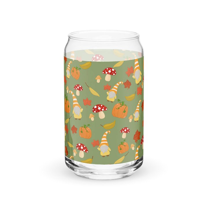 Fall with my Gnomies in Green Pattern Glass Tumbler product image (2)