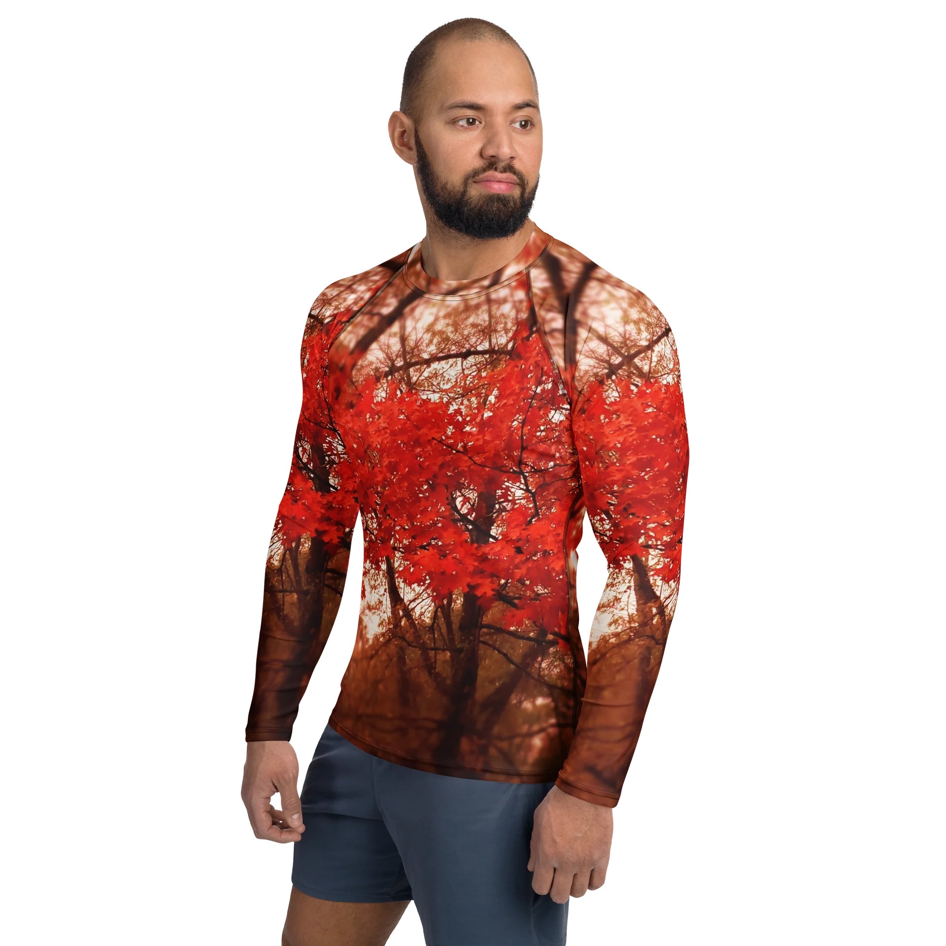 Crimson Leaves Rash Guard product image (3)