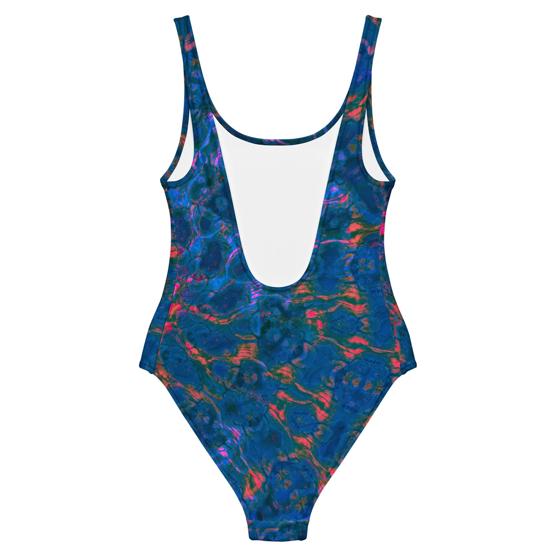 Psykini "Fractal Blu" Swimsuit - One-Piece Bathing Suit with psychedelic pattern product image (6)