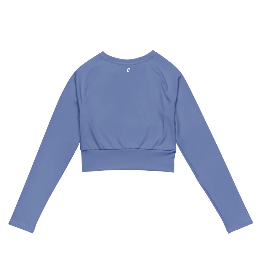 Wild Blue Recycled Long Sleeve Crop Top product image (9)