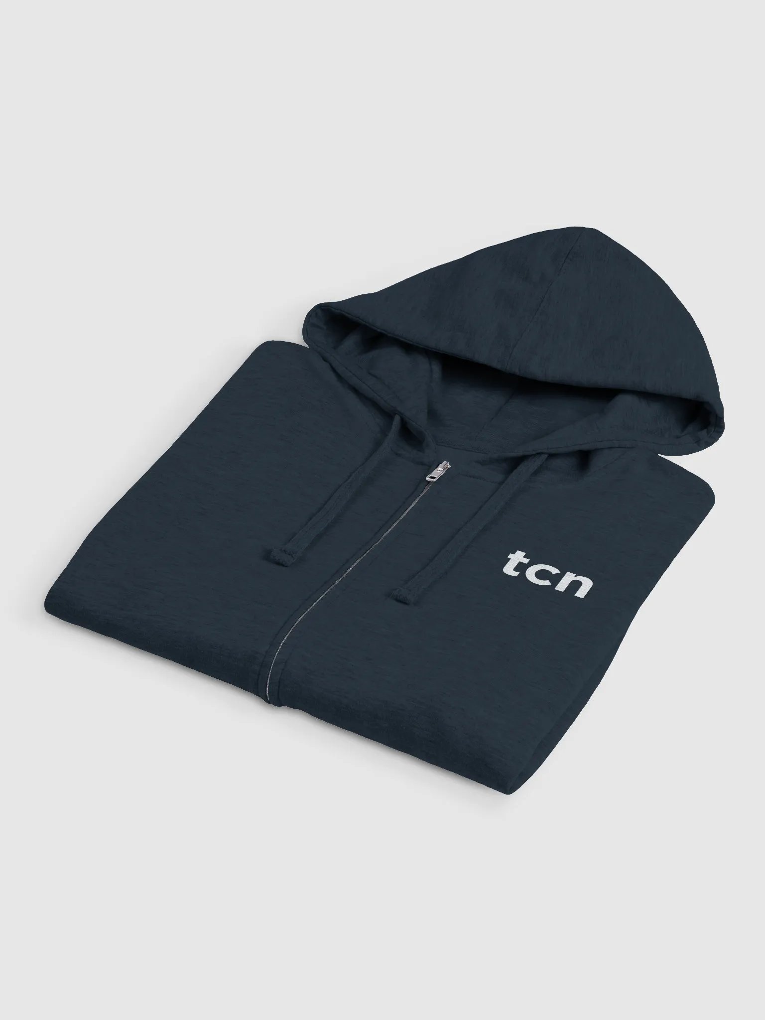 WHITE LOGO ZIP HOODIE — FRONT product image (4)