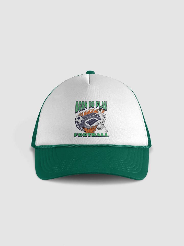 Born To Play Football Soccer Flaming Passion Trucker Hat product image (5)