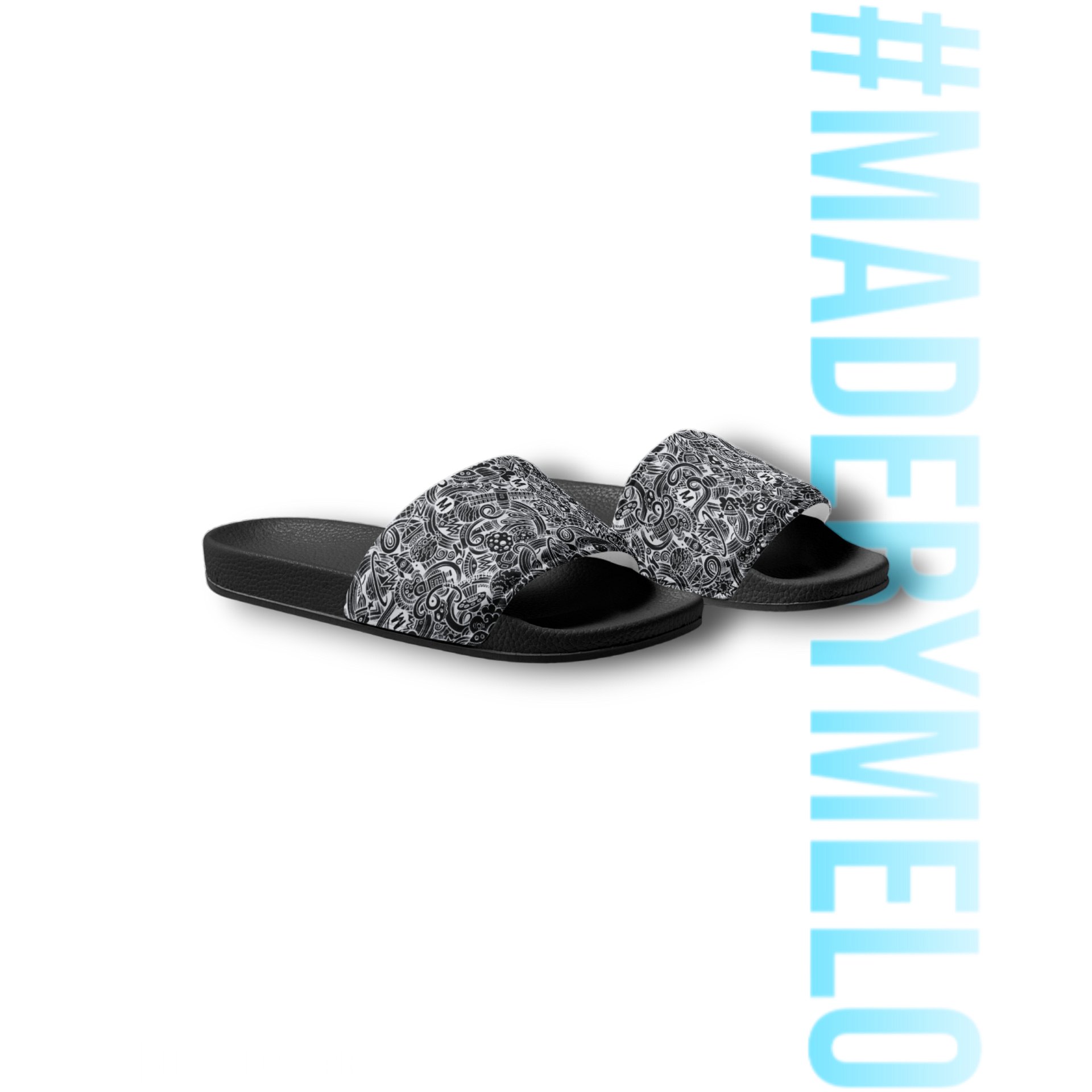 Dark Space Scribble - Men's Slides | #MadeByMELO product image (4)
