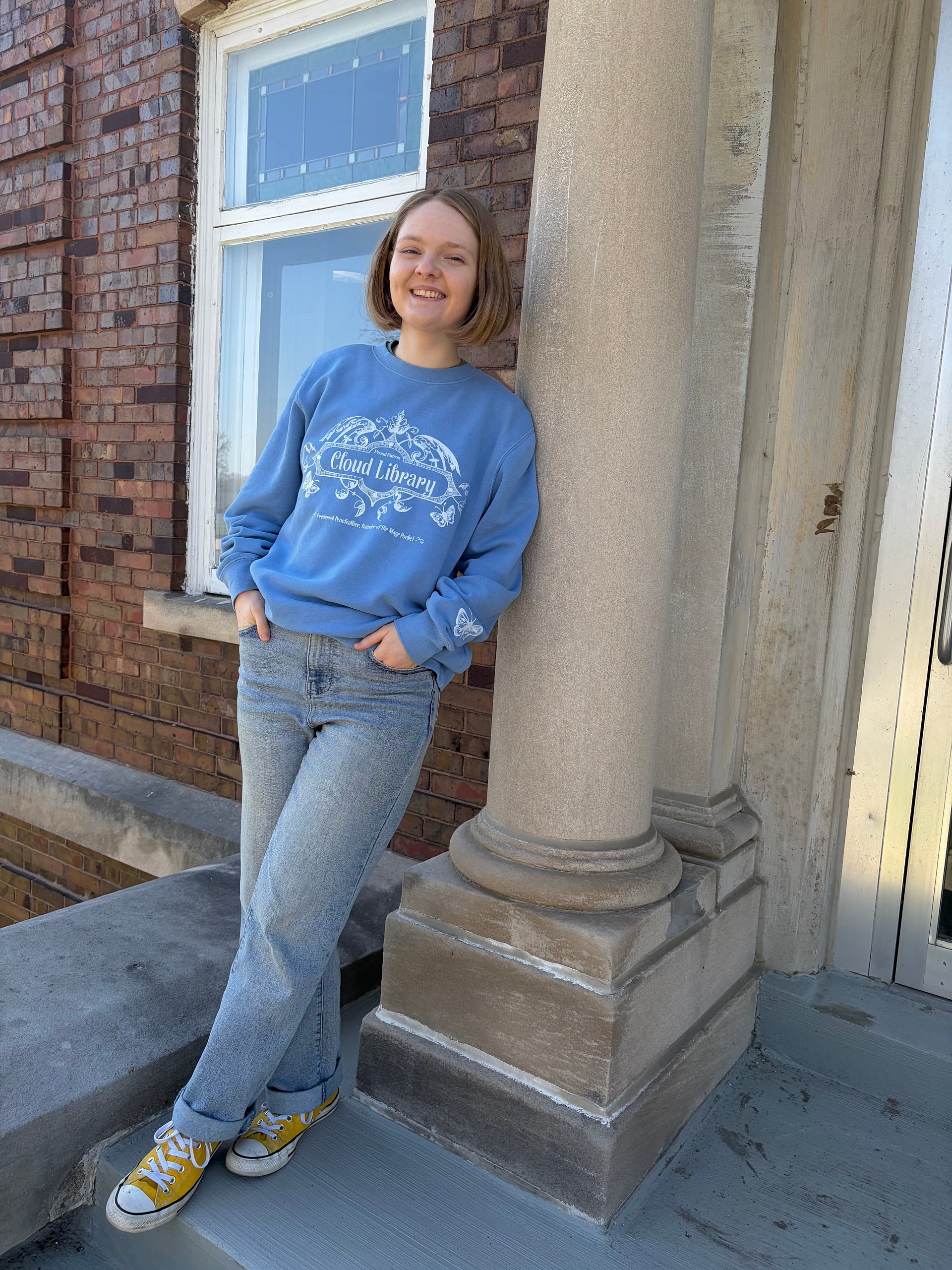 Antique Cloud Library Crewneck (without sleeve detail) product image (3)