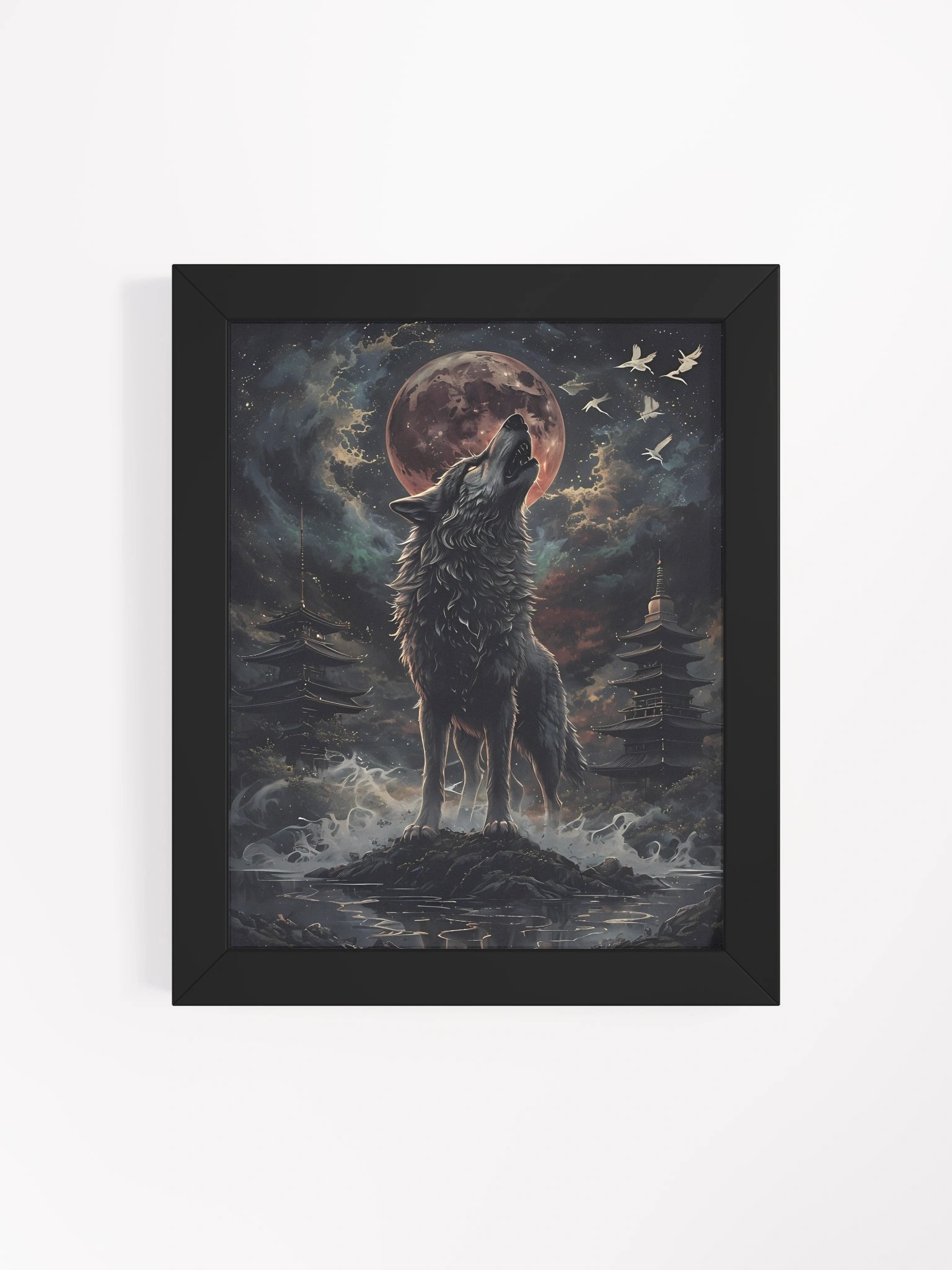 Mystical Howling Wolf Framed Poster product image (5)