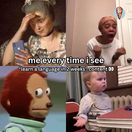 to all my “watch me learn a language in 2 weeks” content creators…
ㅤ
i’m calling bs 😭
ㅤ
language learning is not a race
it’s ...