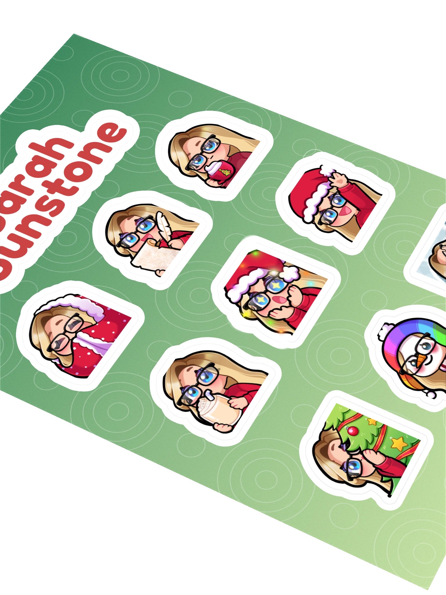 Festive Emote Sticker Sheet (A) product image (2)