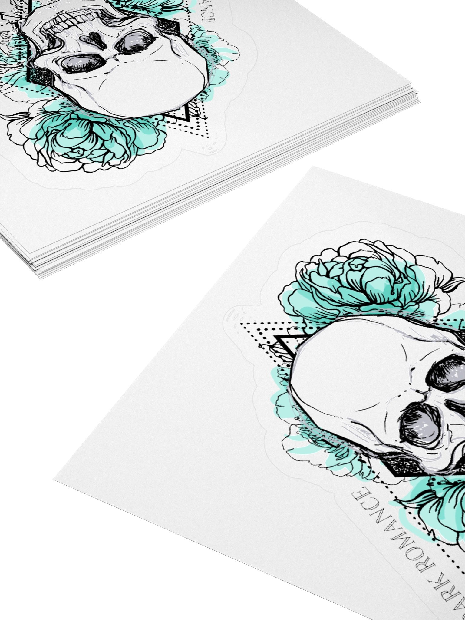 Dark Romance Floral Skull Sticker product image (10)