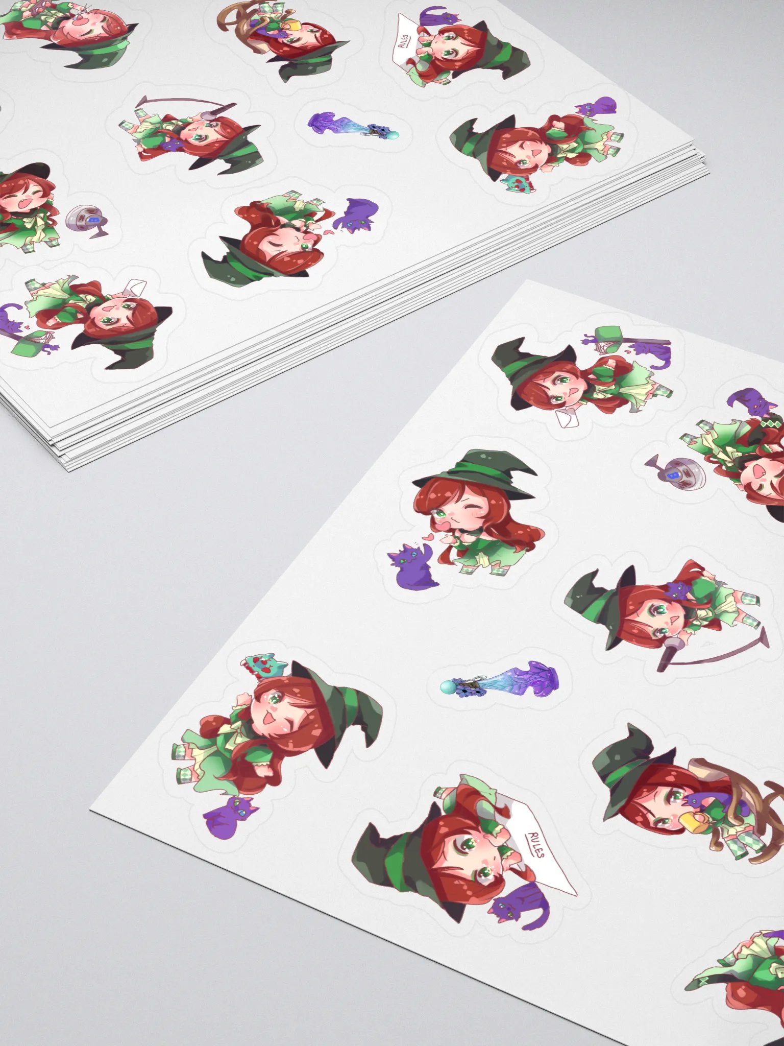 Chibi Cath Sticker Sheet product image (2)