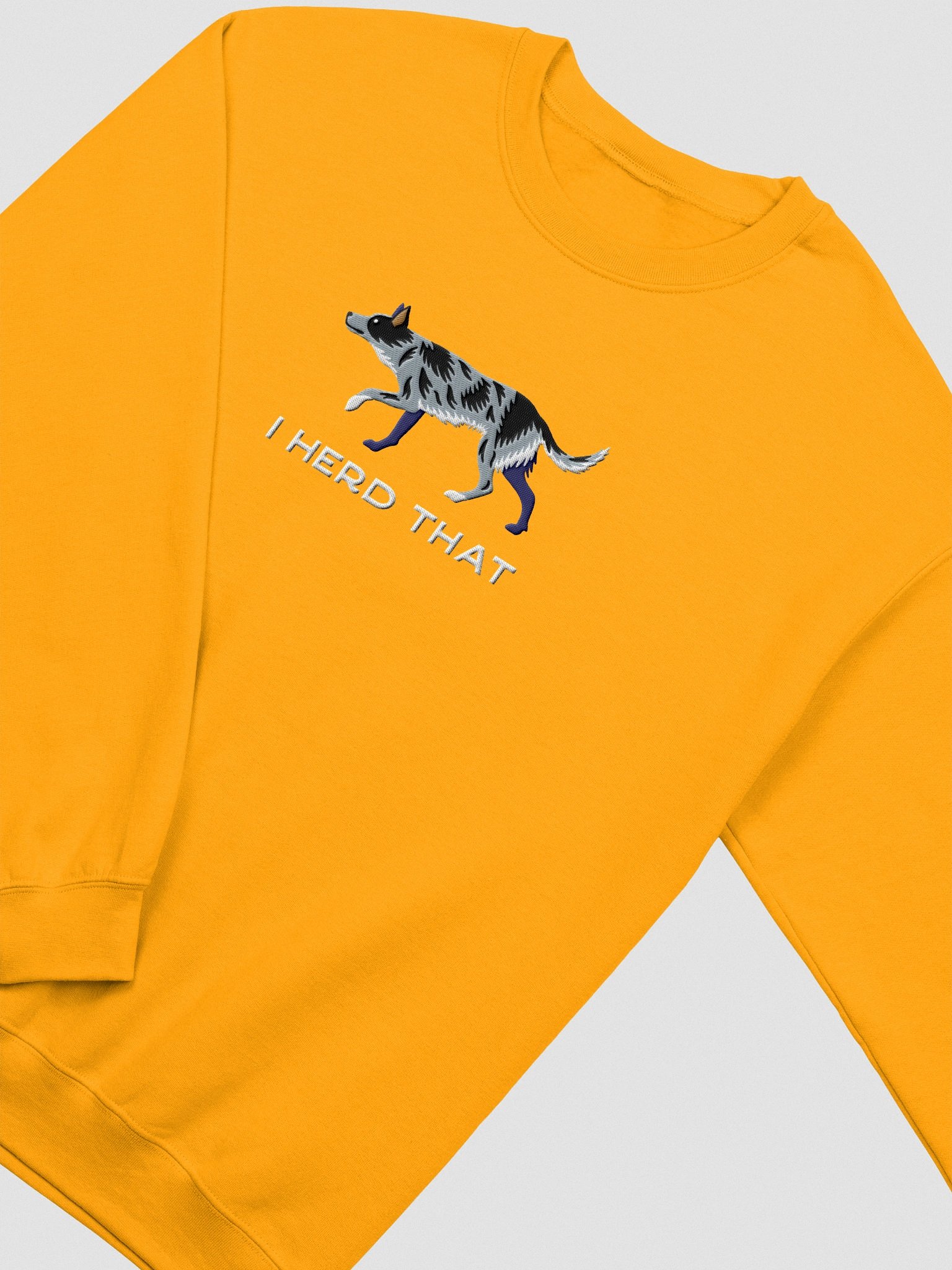 I Herd That Sweatshirt (Embroidered) of an Australian Koolie(Blue Merle) product image (6)