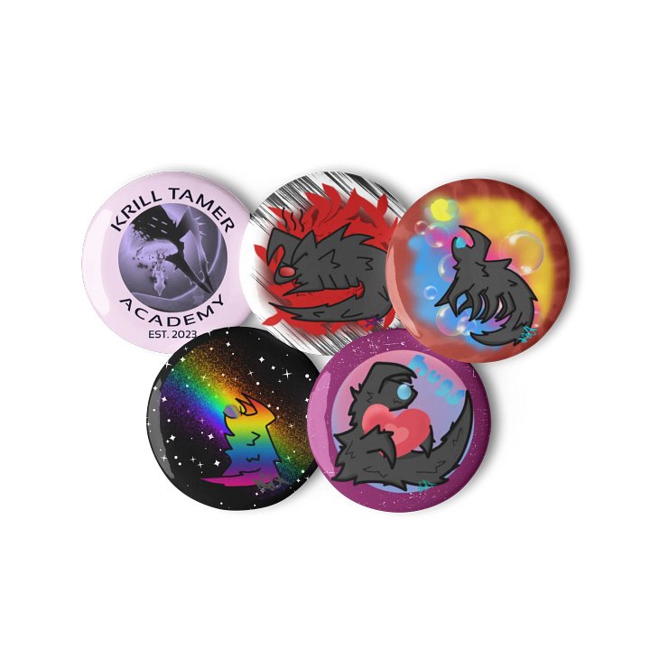 Krill Tamer Academy Emoji Pin Button Set product image (2)
