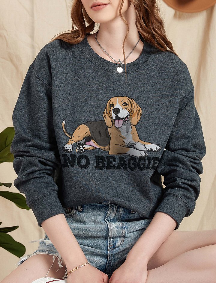 No Beaggie Sweatshirt of a Beagle(Tricolor) | Funny Shirt for Beagle Paw-rents product image (2)