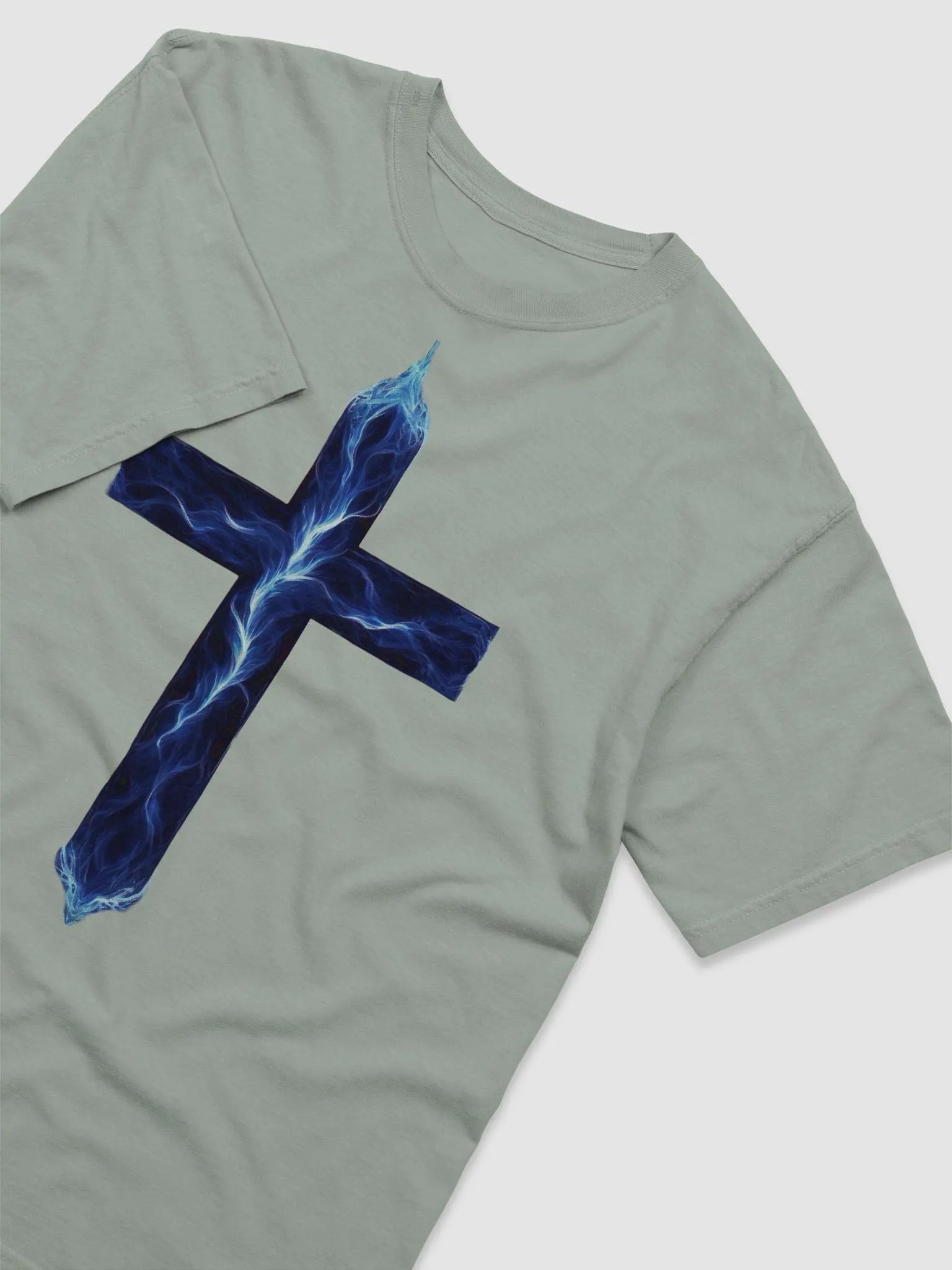Blue Fire Cross T Shirt product image (16)