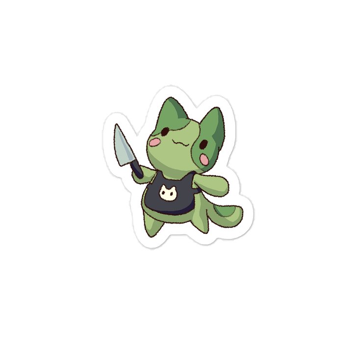 🐱Matcha Knife - Sticker 💚 product image (1)