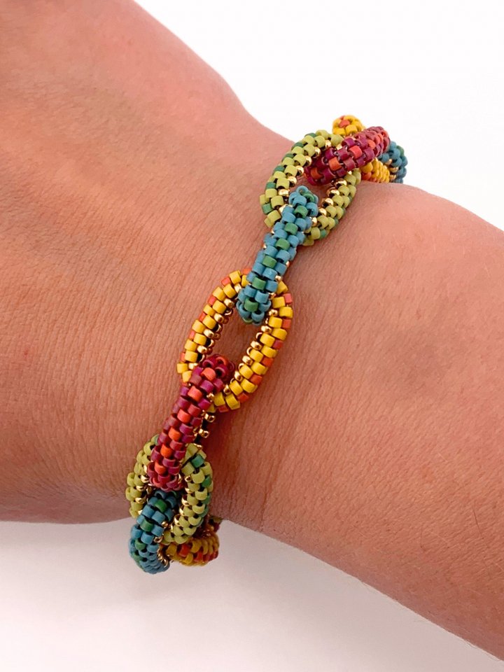 Delica Links Bangle Bracelet - Multicolor product image (2)