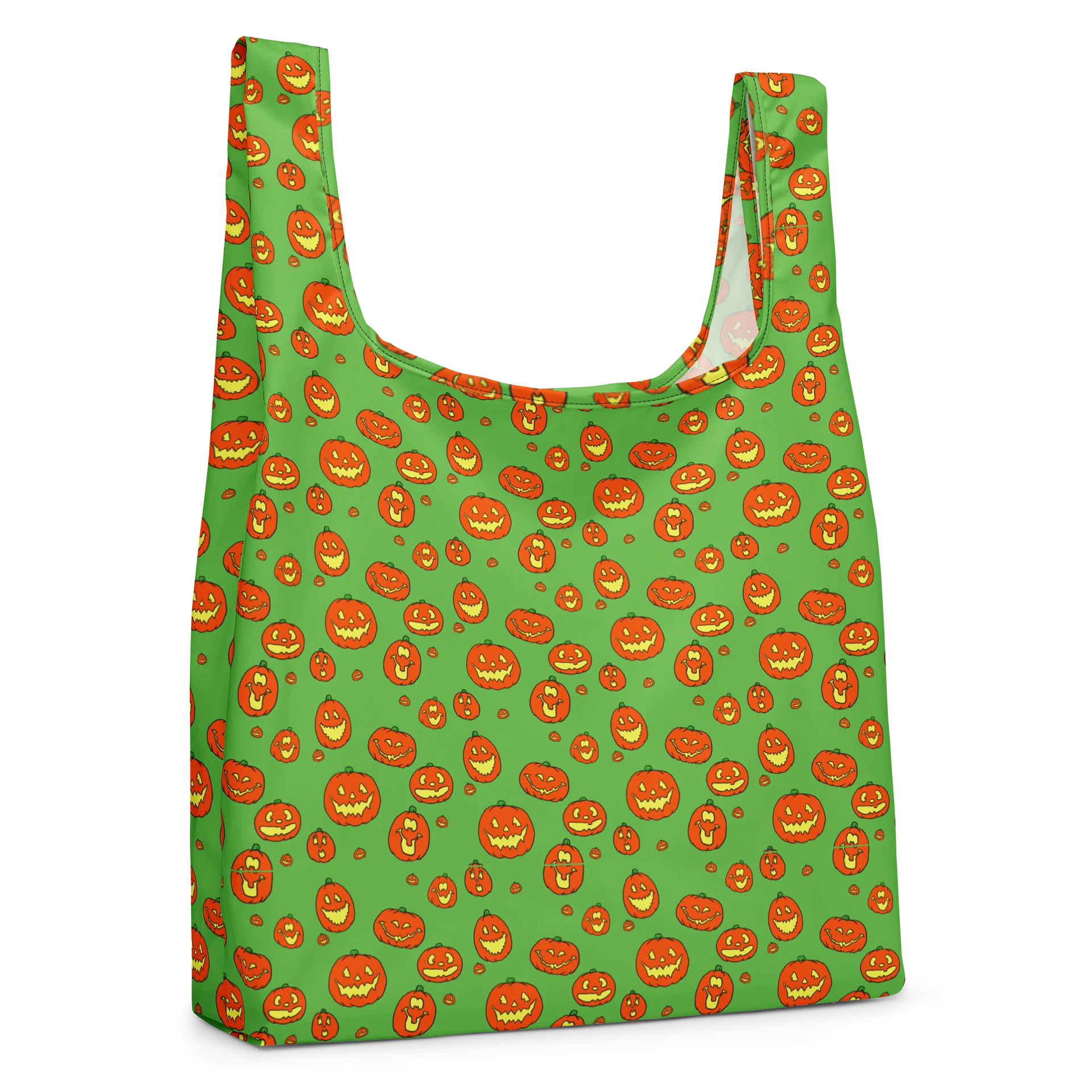 Vintage Pumpkin Reusable Shopping Bag - Green product image (4)