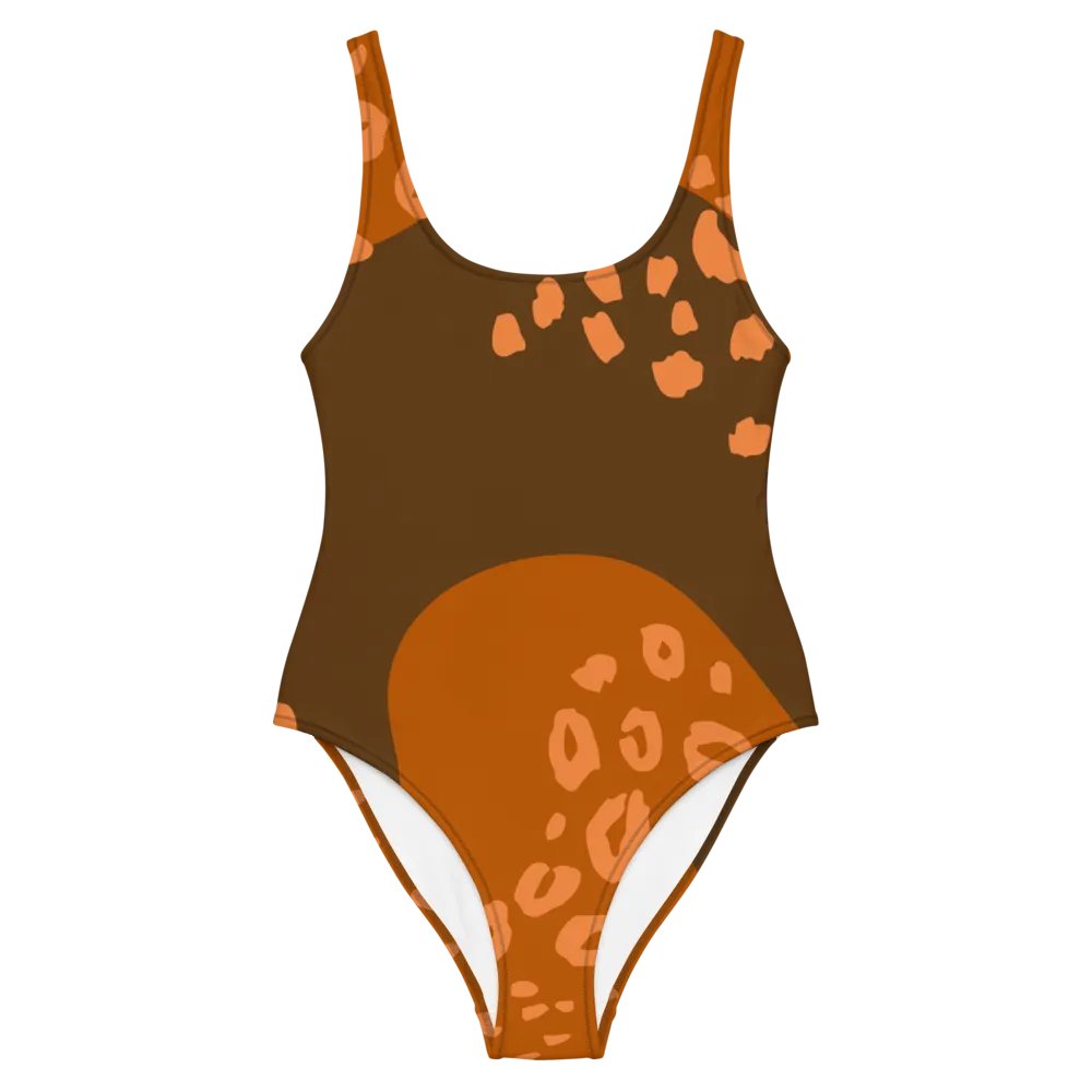 Orange Flowing Waves All-Over Swimsuit product image (2)