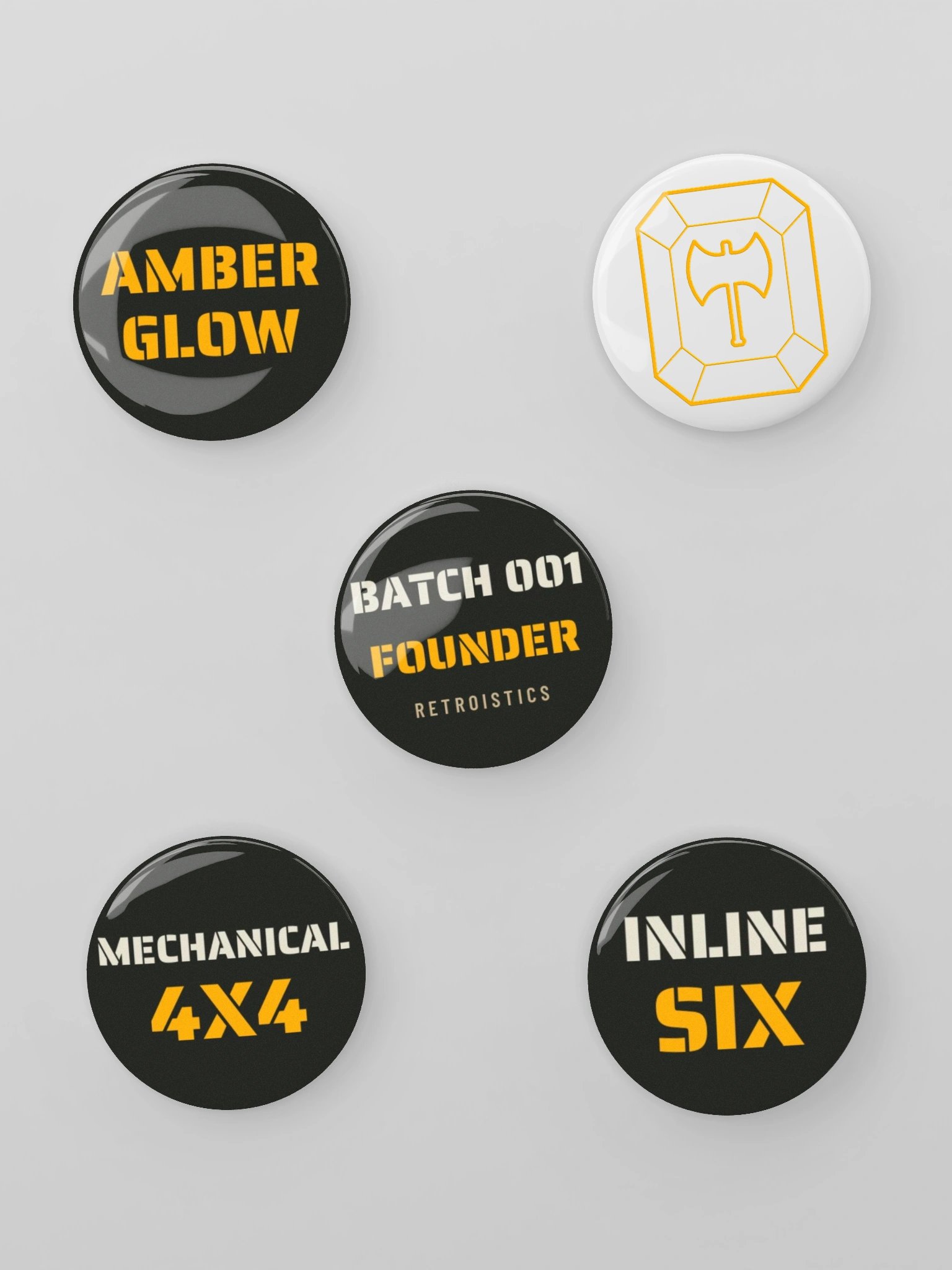 RETROISTICS BUTTON PINS product image (1)