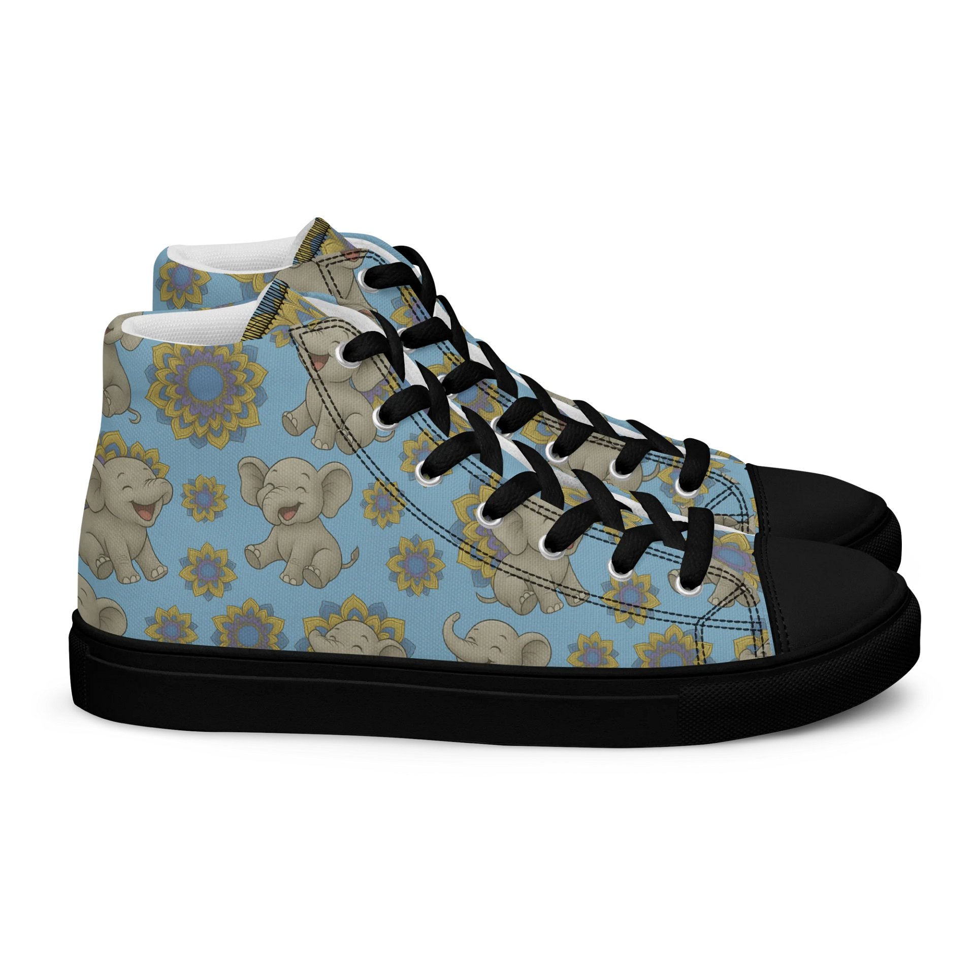 Cheerful Elephant Bliss High Tops product image (2)