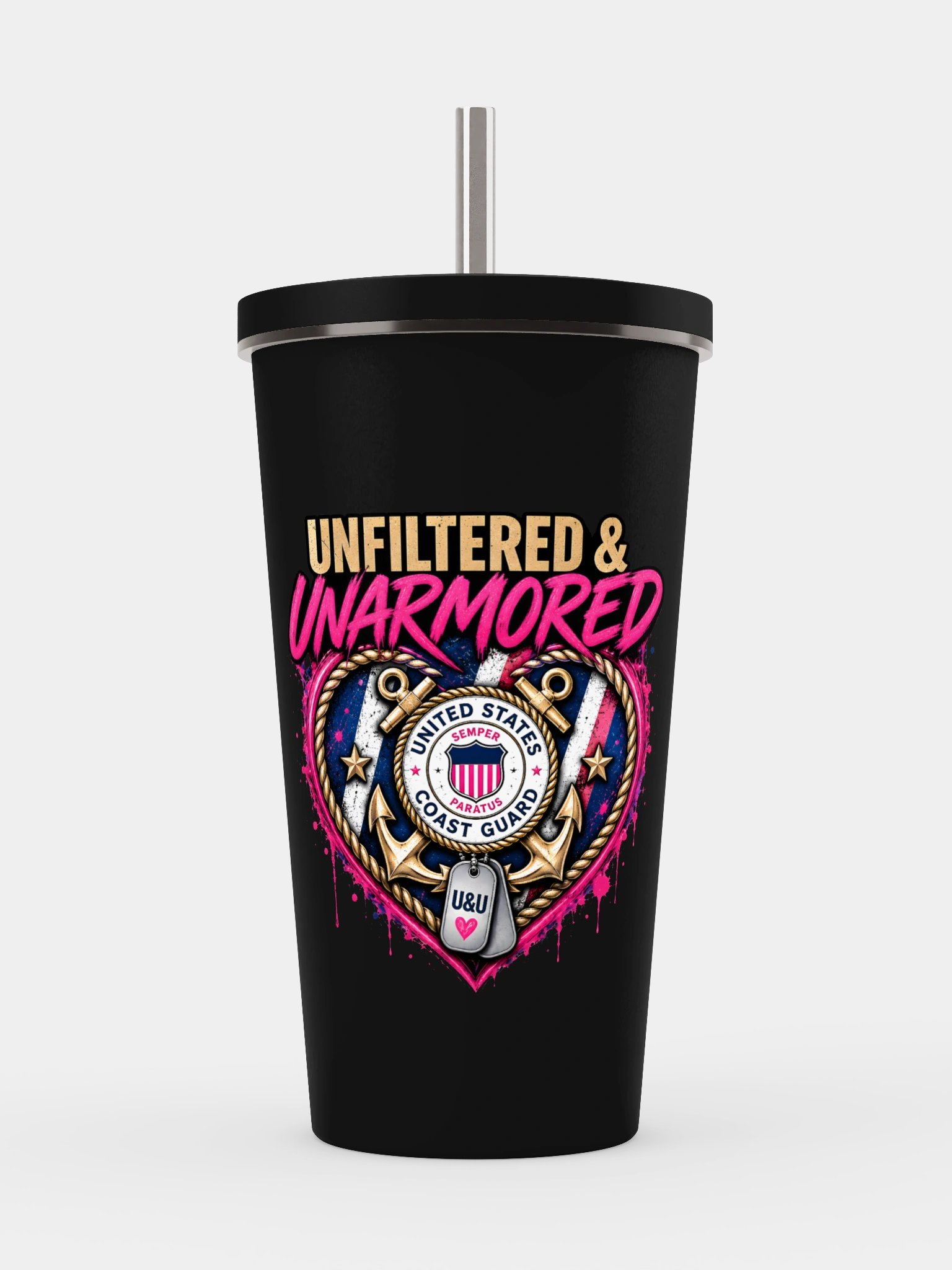 Coast Guard U&U Heart Tumbler product image (1)
